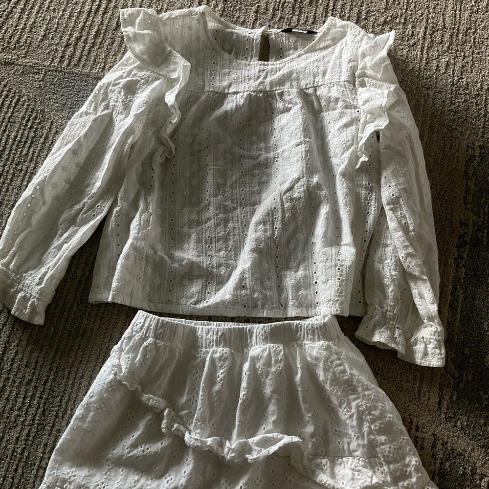 Primark White Eyelet Top